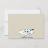 アールヌーボーの優雅な結婚披露宴 招待状 (裏面)