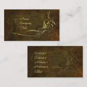 アールヌーボーの優雅 名刺 (正面/裏面)