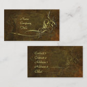 アールヌーボーの優雅 名刺 (正面/裏面)