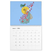 アールヌーボーの女性 カレンダー (3月 2026)