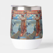 アールヌーボーの婦人と孔雀 (右面)