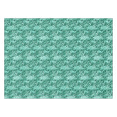 アールヌーボーの孔雀のプリント、ターコイズおよび水 テーブルクロス (正面(横))