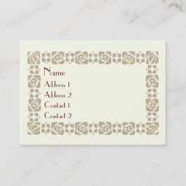 アールヌーボーの季節の挨拶 名刺