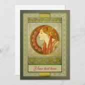 アールヌーボーの招待状 招待状 (正面/裏面)