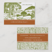 アールヌーボーの景色のぽっちゃりした名刺 名刺 (正面/裏面)