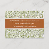 アールヌーボーの景色のぽっちゃりした名刺 名刺 (裏面)