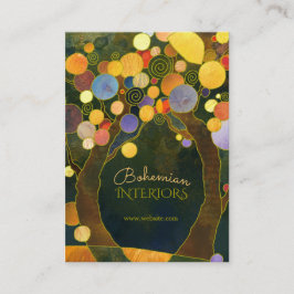 アールヌーボーの木々インテリアデザイン 名刺