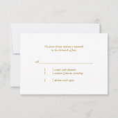 アールヌーボーの木カジュアル々屋外ウェディングRSVP 出欠カード (裏面)