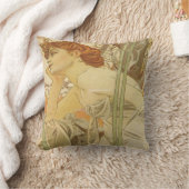 アールヌーボーの枕 クッション (ブランケット)