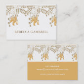 アールヌーボーの格子垣のぽっちゃりした名刺 名刺 (正面/裏面)