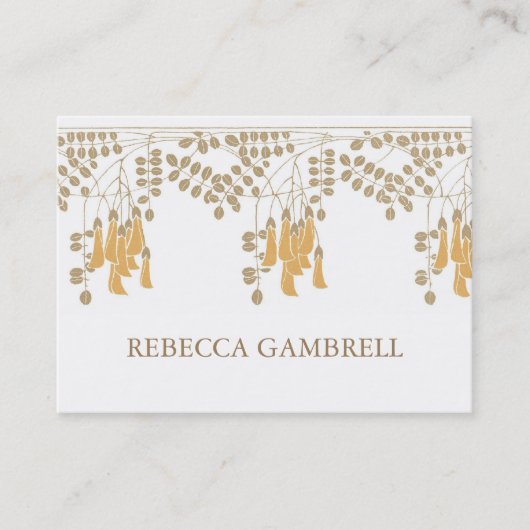 アールヌーボーの格子垣のぽっちゃりした名刺 名刺 (正面)