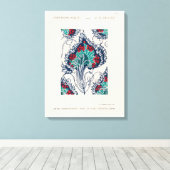 アールヌーボーの植物性合唱団パターン キャンバスプリント (インサイチュ (ウッドフロア))