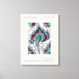 アールヌーボーの植物性合唱団パターン キャンバスプリント