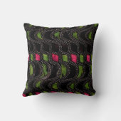 アールヌーボーの波パターン枕 クッション (裏面)