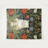 アールヌーボーの白猫 タペストリー (正面(横))