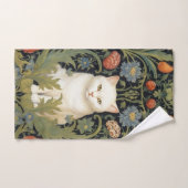 アールヌーボーの白猫 ハンドタオル (ハンドタオル)