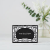 アールヌーボーの白黒プロフェッショナル 名刺 (スタンド正面)