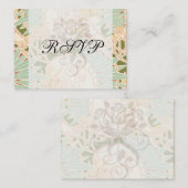 アールヌーボーの紅葉フローラ エンクロージャーカード (正面/裏面)