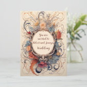 アールヌーボーの結婚式招待状 招待状 (スタンド正面)