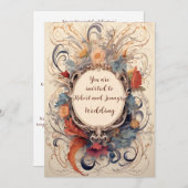 アールヌーボーの結婚式招待状 招待状 (正面/裏面)