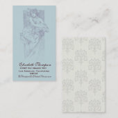 アールヌーボーの美しいビジネスか名刺 名刺 (正面/裏面)