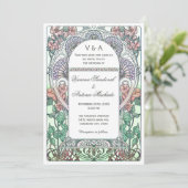 アールヌーボーの美しい結婚式招待状 招待状 (スタンド正面)