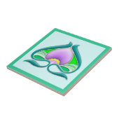 アールヌーボーの美しい花 タイル (側面)