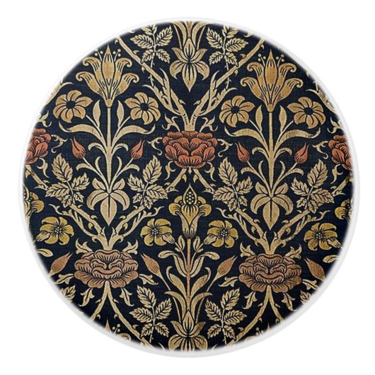 アールヌーボーの美女の新紀元パターン、ヴィンテージ、上品、Wil セラミックノブ (正面)