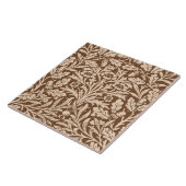 アールヌーボーの花のダマスク織、暗灰色およびベージュ色 タイル (側面)