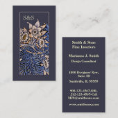 アールヌーボーの花の名刺 名刺 (正面/裏面)