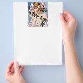 アールヌーボーの花付き婦人 チラシ (手)