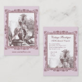 アールヌーボーの花型女性歌手-豪華なヴィンテージの名刺 名刺 (正面/裏面)