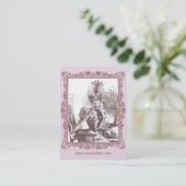 アールヌーボーの花型女性歌手-豪華なヴィンテージの名刺 名刺 (スタンド正面)