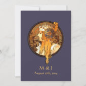 アールヌーボーの花嫁の結婚式招待状 招待状 (正面)