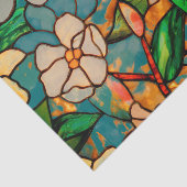 アールヌーボーの花柄のステンドグラスのティッシュペーパー 薄葉紙 (詳細)