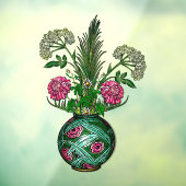 アールヌーボーの花瓶と花 ウィンドウサイン (シート3)