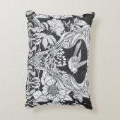 アールヌーボーの花鳥の継ぎ目のないスタイル アクセントクッション (裏面(縦))