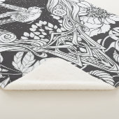 アールヌーボーの花鳥の継ぎ目のないスタイル シェルパブランケット (3/4)