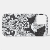 アールヌーボーの花鳥の継ぎ目のないスタイル Case-Mate iPhoneケース (裏面 (横))