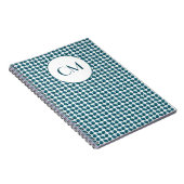 アールヌーボーの花（青） ノートブック (右側)