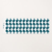 アールヌーボーの花（青） ヨガマット (正面(横))