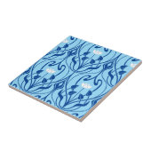 アールヌーボーの葉と花柄 タイル (側面)