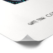 アールヌーボーの蝶のポチョワール模様 ポスター (角)