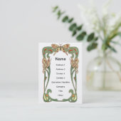 アールヌーボーの蝶フレーム 名刺 (スタンド正面)