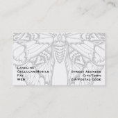 アールヌーボーの蝶 名刺 (裏面)