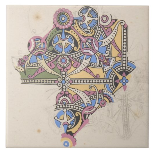 アールヌーボーの装飾的な芸術のクリストファーのドレッサー タイル (正面)