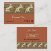 アールヌーボーの跳ねカスタマイズ馬 –  名刺 (正面/裏面)