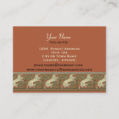 アールヌーボーの跳ねカスタマイズ馬 –  名刺 (裏面)