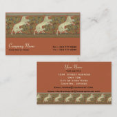 アールヌーボーの跳ねカスタマイズ馬 –  名刺 (正面/裏面)