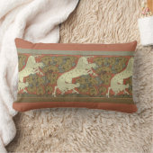 アールヌーボーの跳ね馬 ランバークッション (ブランケット)